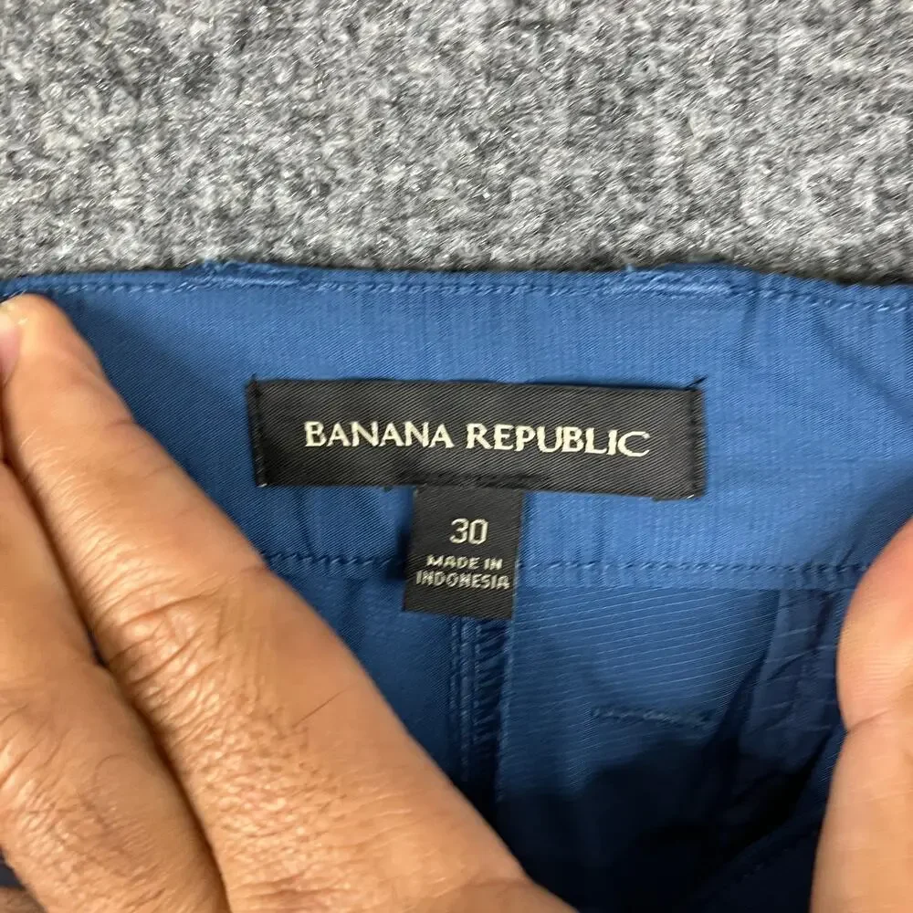 Banana Republic Shorts Mens Size‎ 30 Blue Flat Front Casual Chino Summer Shorts